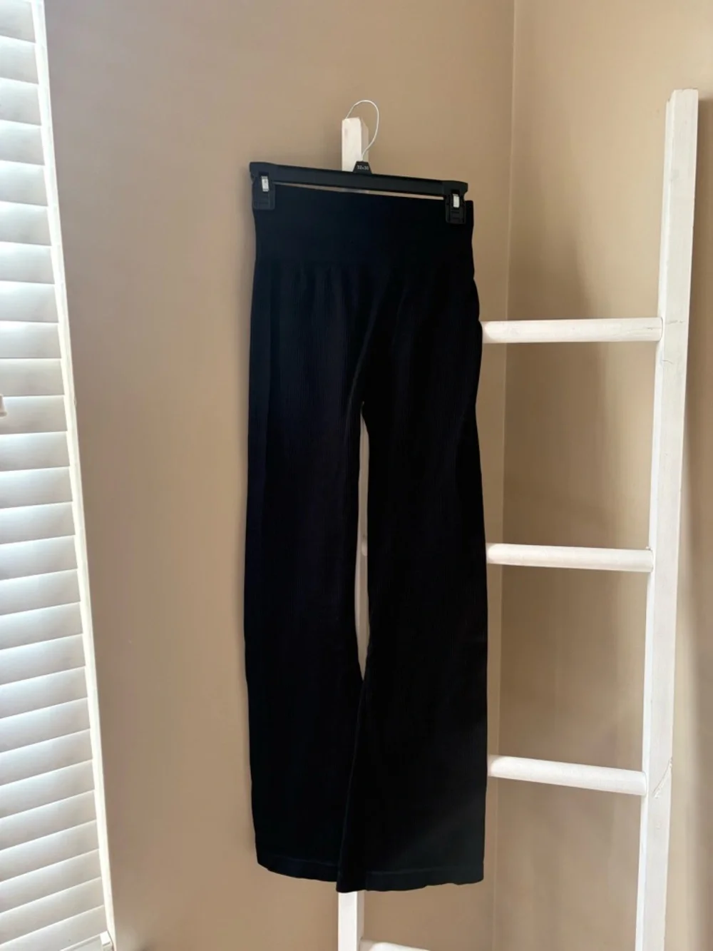 Black Boot-Cut Ribbed OQQ - Picture 3 of 3